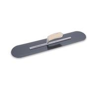Cazzuola da piscina Marshalltown con manico in legno curvato, in acciaio blu, cazzuola per pavimenti e calcestruzzo, dimensioni: 559x127 mm