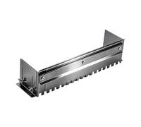 Cazzuola dentellata in acciaio inox per posa di piastrelle, pettine, larghezza regolabile, altezza per diffusione adesiva liscia, cazzuola in acciaio inox