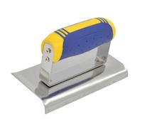 Cazzuola per Angoli, Frattazzo per Intonaco in Acciaio Inox, Manico Antiscivolo,