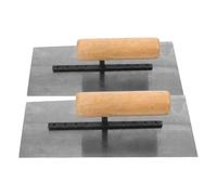 Cazzuola per finitura piatta in acciaio inossidabile da 2 pezzi con manico in