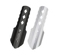 Cazzuola ultraleggera in alluminio con manico più lungo, essenziale per escursioni, campeggio e borse di sopravvivenza (1 confezione e 1 confezione di colore nero