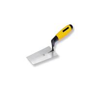 Cazzuolino da muratore punta quadra 14 cm con manico in fibra bimateriale, lama in acciaio temprato