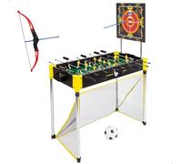 COLORBABY CB Games, Tavolo multigioco 5 in 1, Calcio balilla, Ping-Pong, Hockey, Tiro con l'arco, 92 x 41 x 61 cm, Calcio balilla per bambini, Regalo per tutta la famiglia (85419)