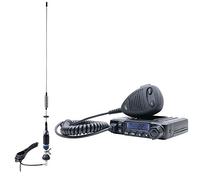 CB PNI ESCORT HP 6500 ASQ Radio Station Pack, guadagno RF, 4W, 12V + CB PNI S75 Antenna con cavo 7-9KM e supporto fisso