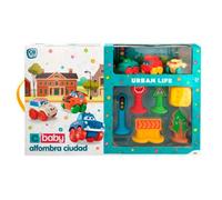Cb Toys Tappeto Città Con Veicoli Morbidi Per Scuola Materna 144x100 Cm