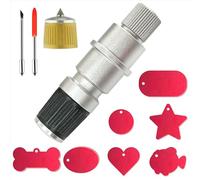 CB09 per Silhouette Cameo Incisione Tip & Cutter Holder Tool, 2 lame da taglio in vinile tessuto e 7 belle etichette vuote, per l'uso in Silhouette Cameo 1 2 3 4/Ritratto/Curio/Graphtec 6000/Plotter