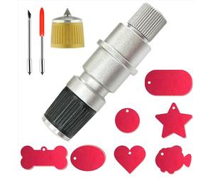 CB09 per Silhouette Cameo Incisione Tip & Cutter Holder Tool, 2 lame da taglio in vinile tessuto e 7 belle etichette vuote, per l'uso in Silhouette Cameo 1 2 3 4/Ritratto/Curio/Graphtec 6000/Plotter
