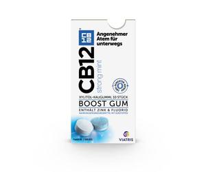 CB12 Boost - Gomma da masticare per una freschezza immediata, previene l'odore della bocca, senza zucchero, gusto di menta fresca, 10 pezzi