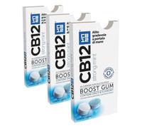 CB12 Boost, Gomme Senza Zucchero Antiodore, Gusto Menta, 10 Chewing Gum (Confezione da 3)