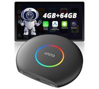 CB6 CarPlay AI Box - 2025 Adattatore Wireless CarPlay & Android Auto, Compatibile con Netflix e YouTube, DriveChat, GPS Integrato, Android 13, Doppio Bluetooth, 5G Wi-Fi, 4G LTE, 4G+64G, Nero