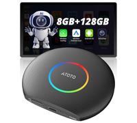 CB6 CarPlay AI Box, 2025 Wireless CarPlay & Android Auto, Compatibile con YouTube, DriveChat, GPS Integrato, Android 13, Doppio Bluetooth, 5G Wi-Fi, 4G LTE, 8G+128G, Nero