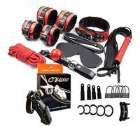 cb6000 castità e KIT sex toy rosso nero FRUSTINO sesso manette Frusta sadomaso