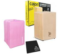 CBA 2S - Kit per cajon + custodia Keepdrum rosa + cuscino per seduta