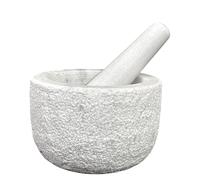 CBAM Mortaio Marmo Bianco Carrara Martellato Pestello in Marmo Mortar Home Art Ø 14cm