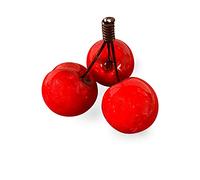 CBAM Scultura da Tavolo Ciliegie Frutta in Marmo Dipinta a Mano Hand Painted Marble Cherries Fruit Sculpture