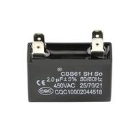 CBB61 condizionatore d'aria unità esterna condensatore condensatore di avviamento della ventola 450VAC 450V 0.8UF 1UF 1.2UF 1.5UF 1.8UF 2UF 2.5UF 3UF(4.5UF 2PIN inserts)