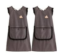 CBBEONRN 2 Pezzi Universal Grembiule da Lavoro Grembiule Pulizie Grembiule Scuola Infanzia per Cottura Giardinaggio Pittura BBQ Bar Panettiera A,One Size