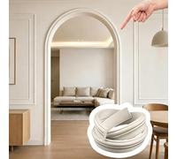 CBBEONRN Modanatura Adesiva per Pareti E Boiserie Cornice Flessibile in PVC per Soffitto E Battiscopa Profilo Decorativo Autoadesivo, Bianco W 2.2cm,L 1m