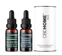 CBD HOME Oils - Pack di Olio di CBD Full Spectrum 40% + CBD 30% CBN 10% con Melatonina - 10 ml - Olio di Cocco (MTC) e Olio di Semi di Canapa Biologico - Cannabidiolo Certificato - Fabricato UE