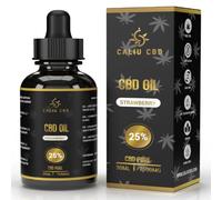 CBD Olio |Olio di CBD puro 25% 30 ML 7500 MG | Base di olio di canapa arricchita di CBD | Estratto di fragola | 0% THC | 1200 gocce di cannabidiolo PREMIUM | Ricco di acidi grassi | Prodotto in UE