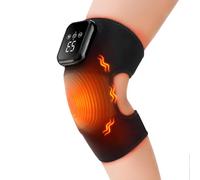 CBDYWVR Ginocchiera riscaldata, 3 livelli di temperatura e 3 intensità di vibrazione, batteria ricaricabile da 2000 mAh, spegnimento automatico 15 minuti + grande touchscreen, massaggiatore riscaldato