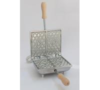 CBE Biscottiera Elettrica per Ferratelle morbide Modello 5020200 | Manici in Legno, Piastre in Alluminio, Made in Italy, Uso Domestico, Disegno a Rombi