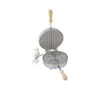CBE Elettrodomestici Biscottiera elettrica AM8040100 per Ferratelle e Cialde, rotonda sottile, 4 pz con disegno diverso