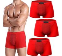 CBEDSQZ Pantaloncini Boxer per Terapia Magnetica da 3 Pezzi per La Salute Fisiologica degli Uomini, Biancheria Intima per L'ingrandimento, 52 Magneti Energetici Che Migliorano (B,XL)