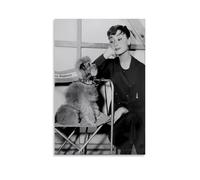 CBEJFGTX Audrey Hepburn Black White Classics Art poster decorativo da parete, per soggiorno, camera da letto, 30 x 45 cm