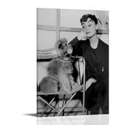 CBEJFGTX Audrey Hepburn Black White Classics Art poster decorativo da parete, per soggiorno, camera da letto, 30 x 45 cm