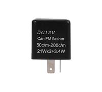 Cbf 125 Indicator Relay Rele 12v Moto Intermitente Rele 12v Moto Intermitente Indicatore Di Direzione Per Moto, Indicatore Di Direzione A 2 Pin, Relè Flash A Led Regolabile A 12v(Nero) Adatto Per Ind