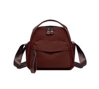 CBFGGOEUDFBS Elegante Borsa a Tracolla Tinta Unita for Donna, Casual, in Nylon, con Tasca Frontale, Tracolla alla Moda, Strutturata, for pendolari(Brown)