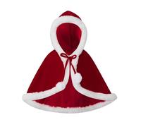 CBFGGOEUDFBS Mantello di Natale for bambini, Mantelli di Babbo Natale, Mantelli for feste, Scialle in maschera(Red,120)