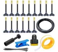 CBFGGOEUDFBS Sistema di irrigazione da Giardino a 360°, spruzzatore a flessione Libera, irrigazione a spruzzo for aiuole paesaggistiche, Serre, Set di Tubi Flessibili da 5 m/10 m/15 m(15m)