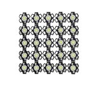 CBFMFVFROR Chip COB LED da 30 pezzi 1W 3W caldo freddo bianco rosso blu verde giallo spettro completo 660nm440nm, adatto for lampade for acquari Grow Light(Cold White 20000K,1W on 20mm PCB)