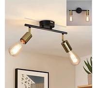 CBJKTX Plafoniera a 2 fiamme Faretto da soffitto vintage I E27 Lampada da