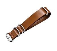 CBKDXECYD Cinturino for orologio NATO in vera pelle colorata da 18 mm a 24, stile militare, traspirante, anti-sudore, accessori(Light Brown,22mm)