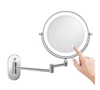 CBKDXECYD Specchio da parete, con touch screen USB ricaricabile, rotazione 360, for trucco, rasatura, cura del viso(3X)