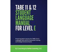 Cbl TABE 11 and 12 Student Language Manual for Level E (Tascabile)