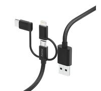 Cble chrg mult. 3 in 1, USB-A - micro-USB, USB-C e Lightning, 1,5 m, nr.