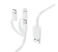 Cble chrg mult. 3in1, USB-A - micro-USB, USB-C e Lightning, 1,0 m, blc