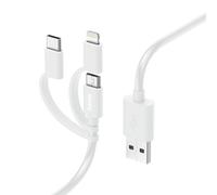 Cble chrg mult. 3in1, USB-A - micro-USB, USB-C e Lightning, 1,0 m, blc