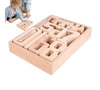 cBlocchi di cifre in legno - Giocattolo di apprendimento della matematica educativa per bambini, Set di impilamento dei numeri | Conteggio manipolatore per bambini piccoli, Forniture per l'istruzione