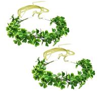 CBLUO 2 fasce per capelli con trifoglio per festa di San Patrizio, fasce per capelli verdi, per leprechaun irlandese, carnevale, sfilate, festival, cosplay, feste di compleanno