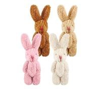 CBMZHF 4 pezzi Pasqua Mini peluche coniglio Tiny Joint Bunny 2,4 pollici piccolo coniglio bambola morbido coniglio farcito animale giocattolo per torta di compleanno decorazioni di nozze festa favore