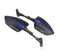 CBNFDKEOI Specchietti Moto Specchietto Retrovisore Laterale Moto Universale per MT-01 MT-09 MT-07 MT-10 MT-03(MT-09 Blue)