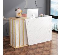 CBPTTM Reception Estetica Curva, Scrivania con Cassetti per Negozio, Banco Vendita per Negozio con Il Computer del Governo di Stoccaggio E del Cassetto per Cassa e Vendita al Dettaglio A 140cm