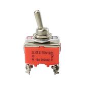 CBQZCHWDKT 1PCS E-TEN1221 15A 250VAC 4PIN ON-Off Toggle Switch Rocker Switch The Power Switch Switch Orange(E-TEN1221)
