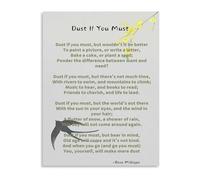 CBQZCHWDKT Celebrating Quiet Labor Dust Poem Art Print on Canvas Feminist Wall Decor for Study Book Club and Womens Space(Framed,16x24inch(40x60cm))