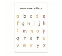 CBQZCHWDKT Classroom Alphabet Poster - Lower Case Letters Learning Chart - Educational Wall Art for PreK Kindergarten Homeschool Setup(Framed,12x18inch(30x45cm))